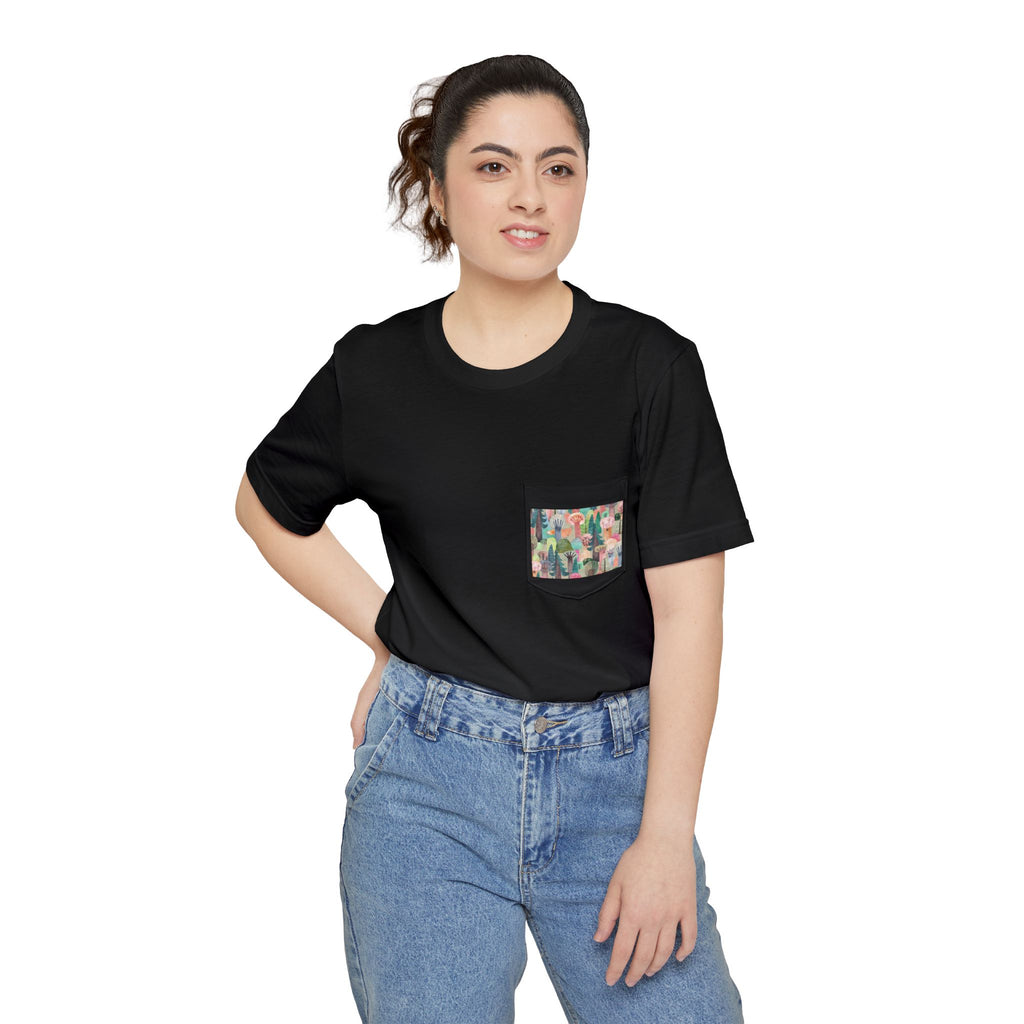 Pocket T-shirt Bella+Canvas 3021 with 2-Year EU Warranty - Unisex