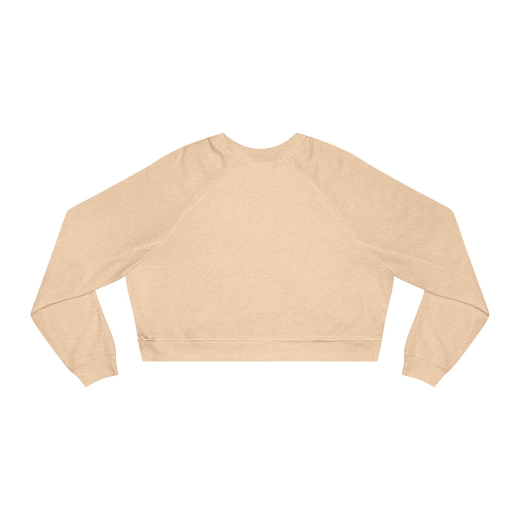 Bee-Inspired Women's Cropped Fleece Pullover, Cozy Sweatshirt, Fall Fashion, Casual Style, Gift for Her, Bee Lover Gift
