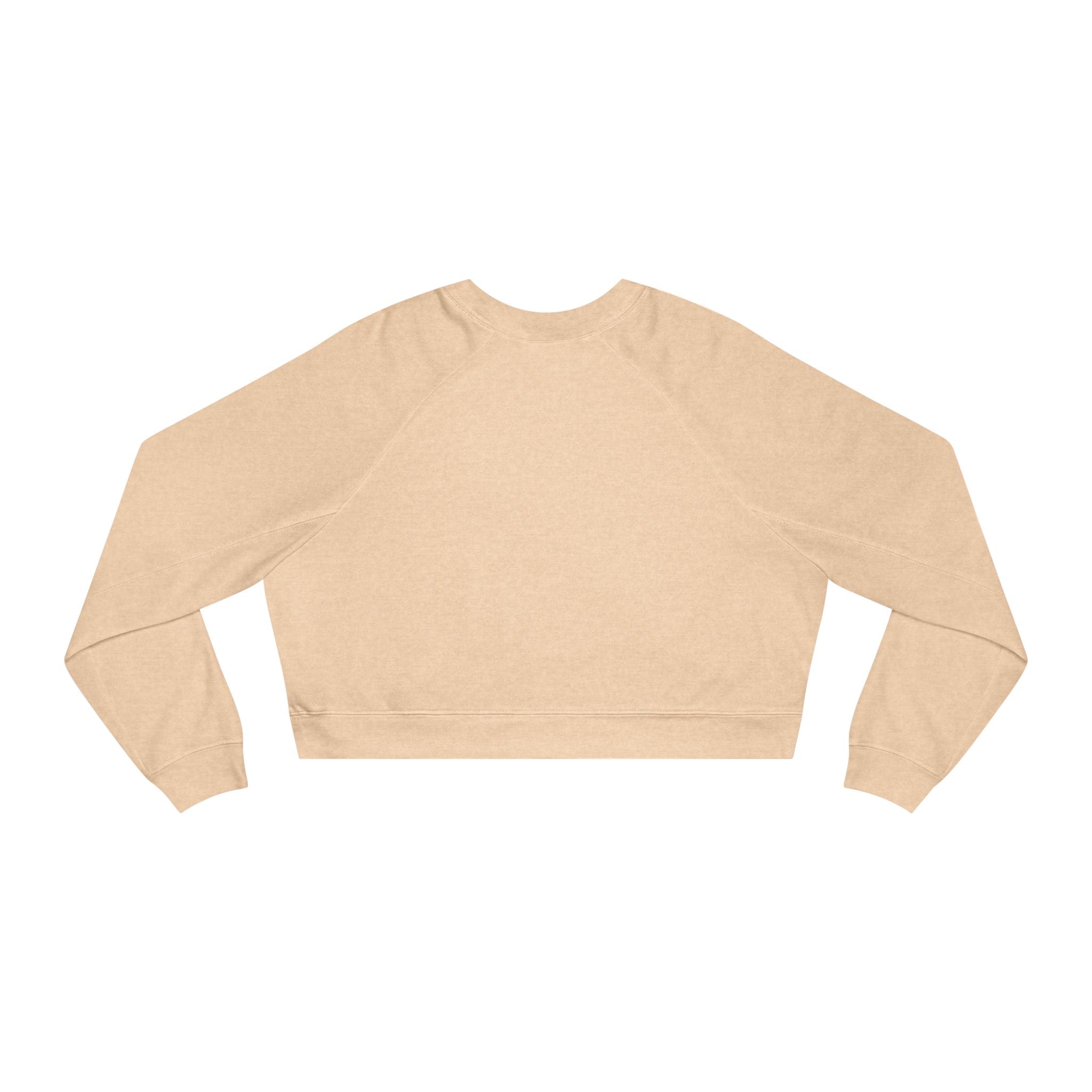 Bee-Inspired Women's Cropped Fleece Pullover, Cozy Sweatshirt, Fall Fashion, Casual Style, Gift for Her, Bee Lover Gift