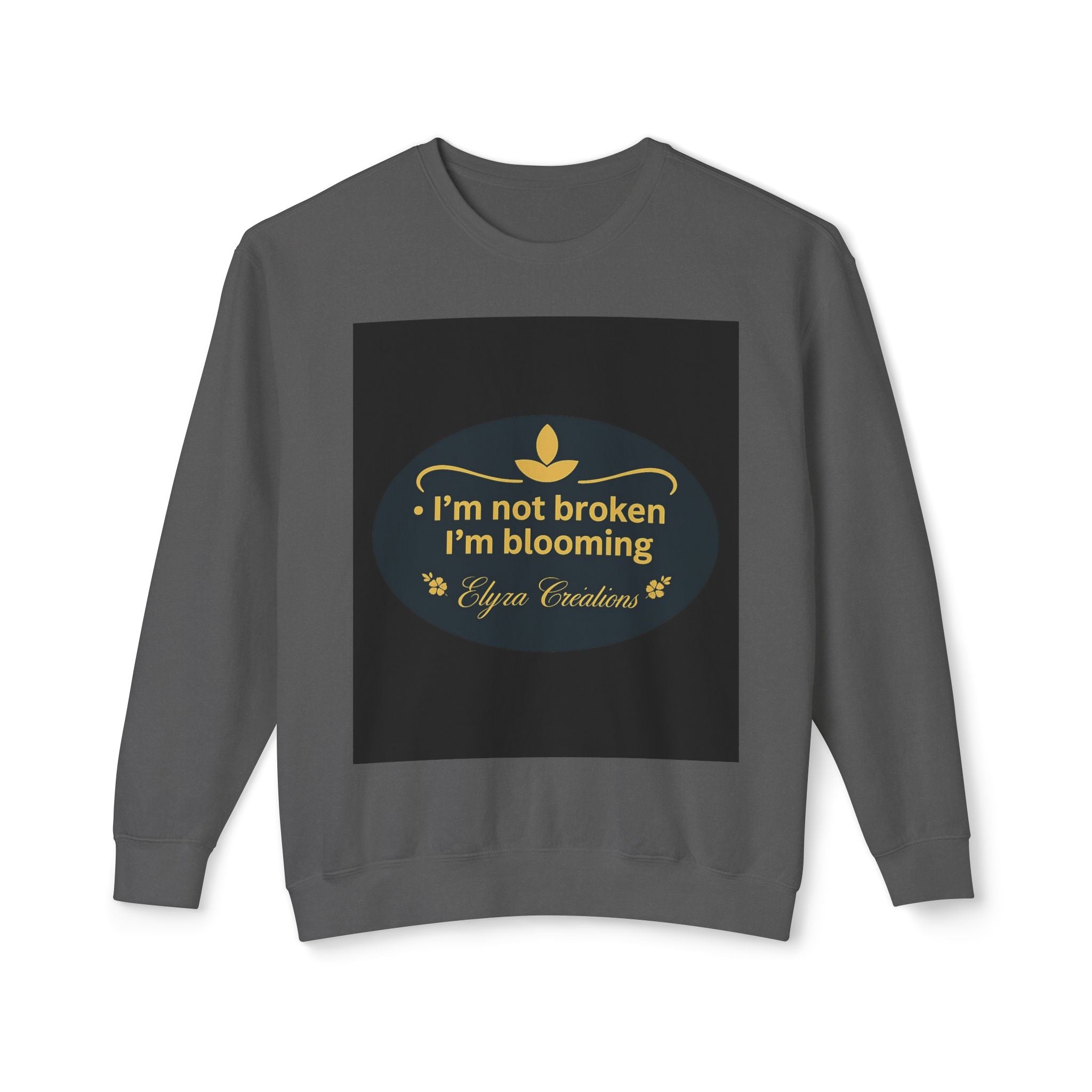 Flowering Flame Lightweight Crewneck Sweatshirt - Beauty, Strength, and Hope Shirt for Women