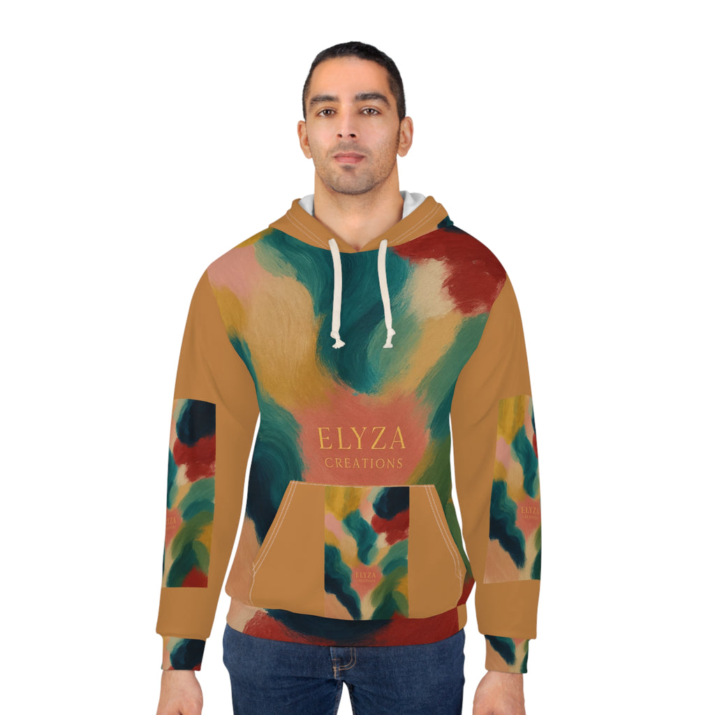 Vibrant Abstract Art Hoodie - Cozy Unisex Pullover for Home, Everyday Wear, Gift, Art Lovers, ELYZA Creations