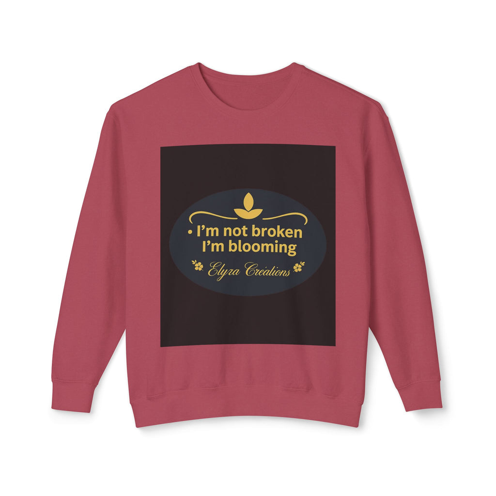 Flowering Flame Lightweight Crewneck Sweatshirt - Beauty, Strength, and Hope Shirt for Women