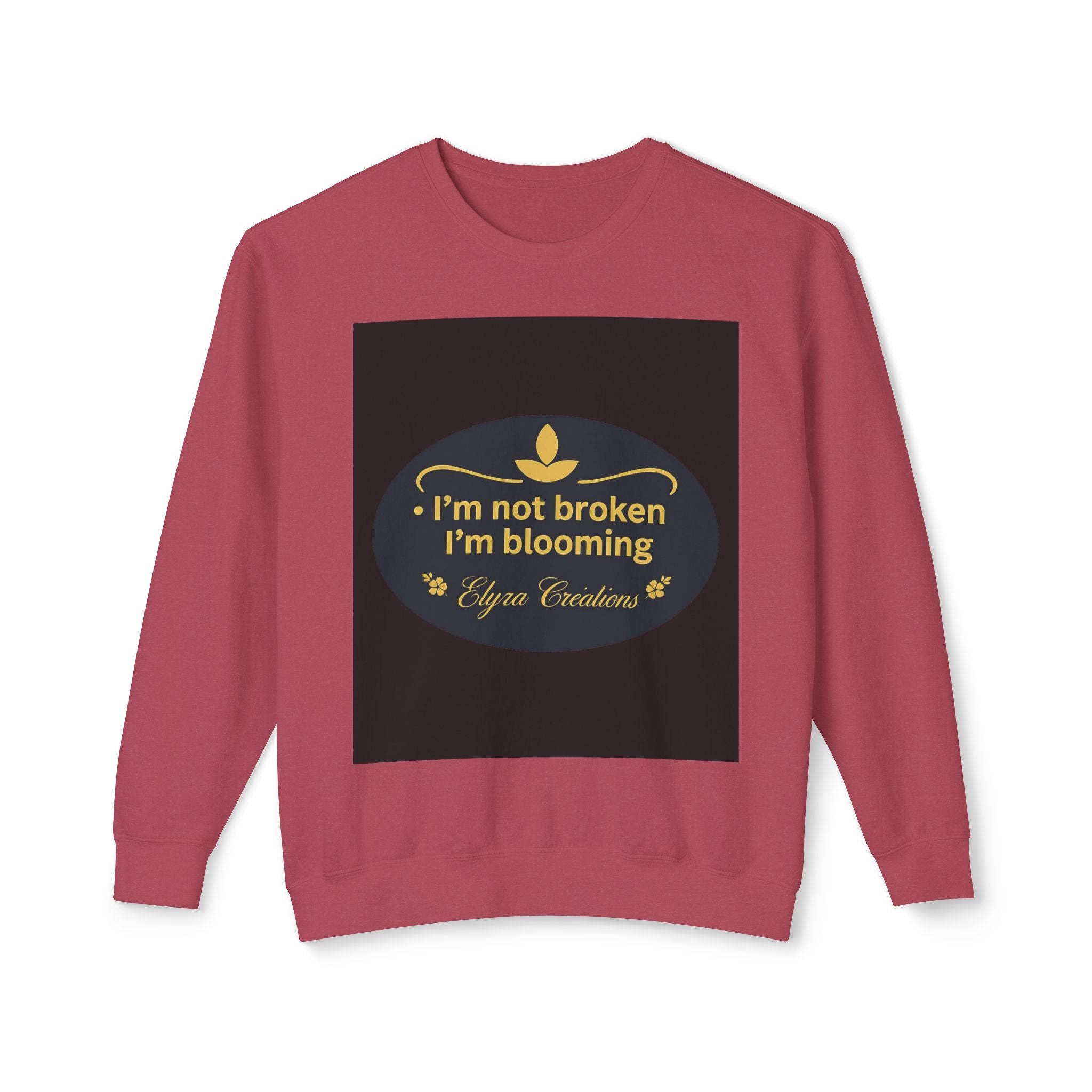 Flowering Flame Lightweight Crewneck Sweatshirt - Beauty, Strength, and Hope Shirt for Women