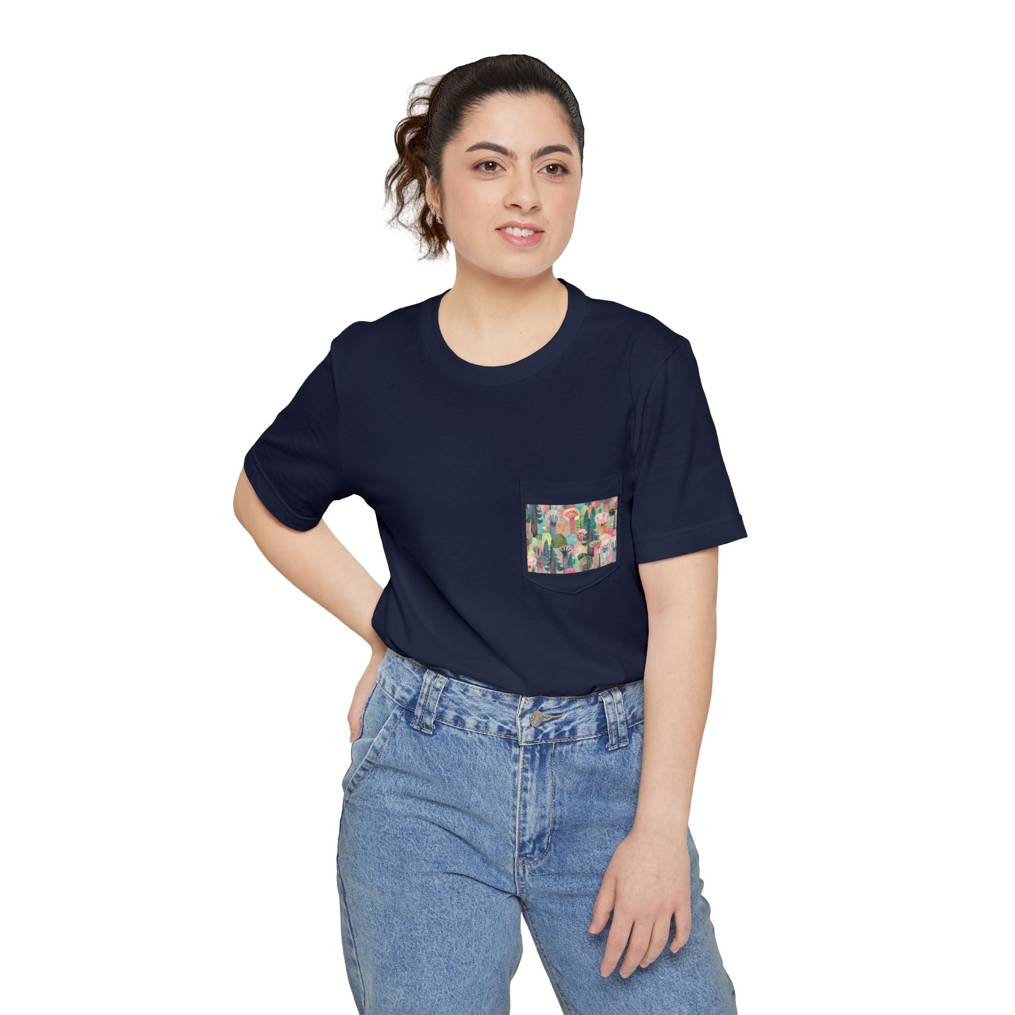 Pocket T-shirt Bella+Canvas 3021 with 2-Year EU Warranty - Unisex