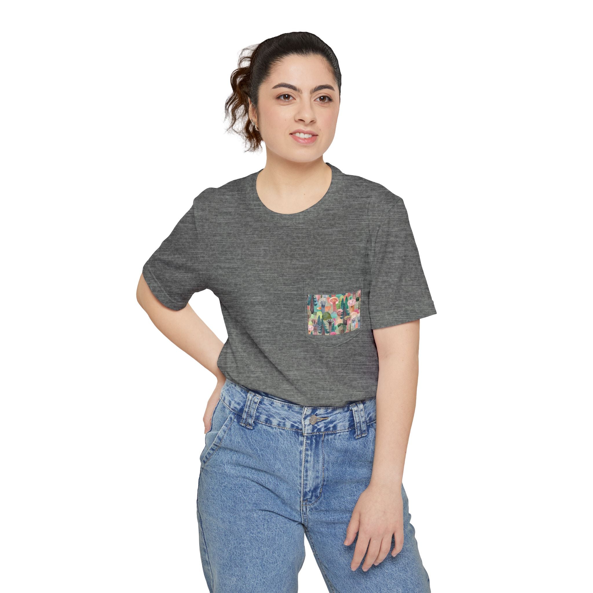 Pocket T-shirt Bella+Canvas 3021 with 2-Year EU Warranty - Unisex