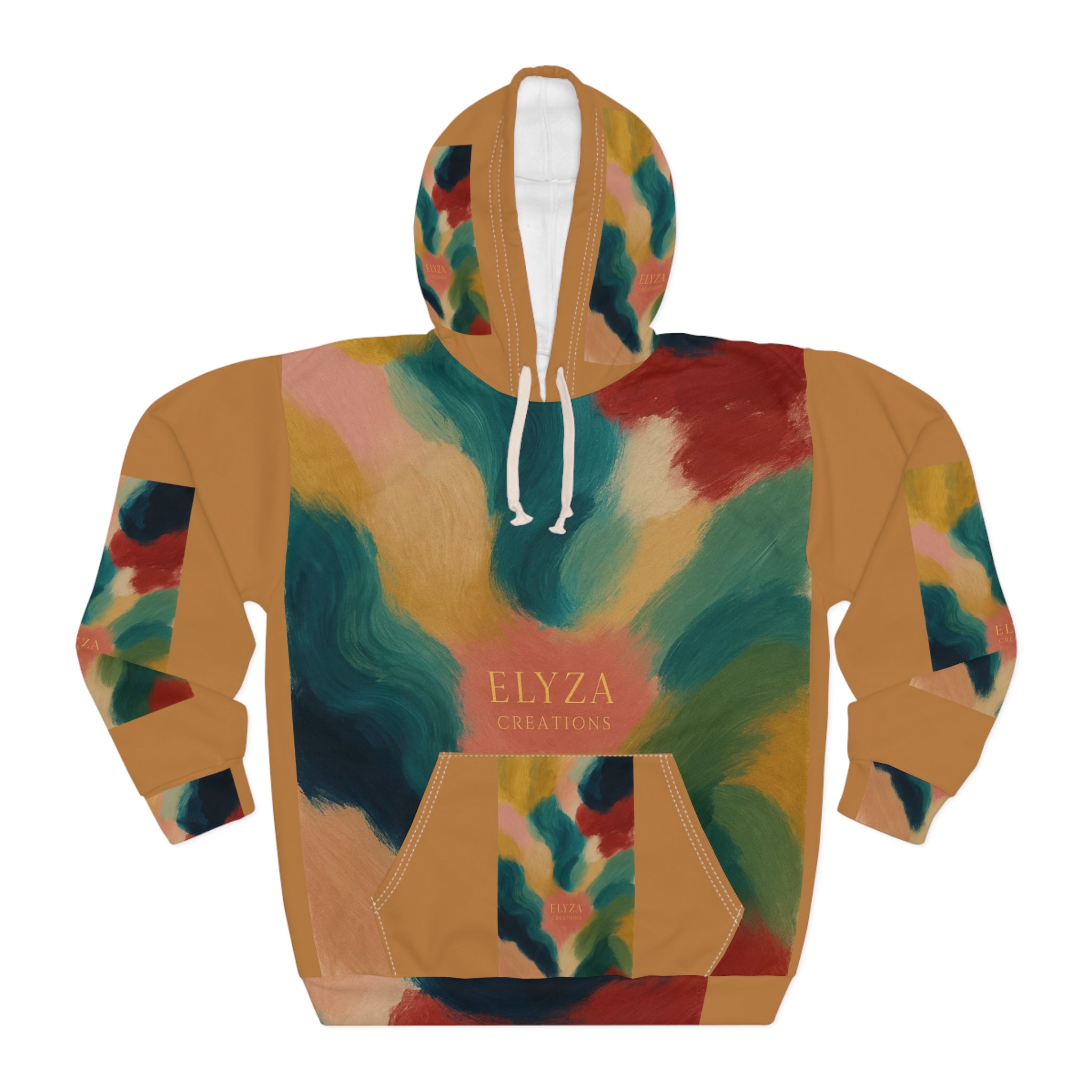 Vibrant Abstract Art Hoodie - Cozy Unisex Pullover for Home, Everyday Wear, Gift, Art Lovers, ELYZA Creations