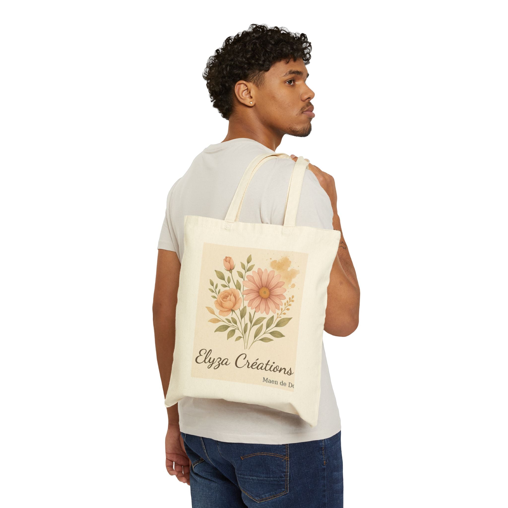 Canvas Tote Bag Nature Artistic Eco-Friendly Chic Style