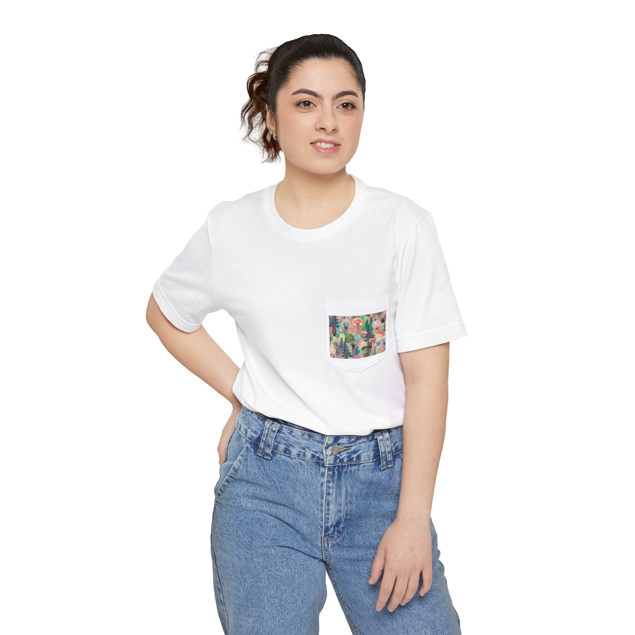 Pocket T-shirt Bella+Canvas 3021 with 2-Year EU Warranty - Unisex