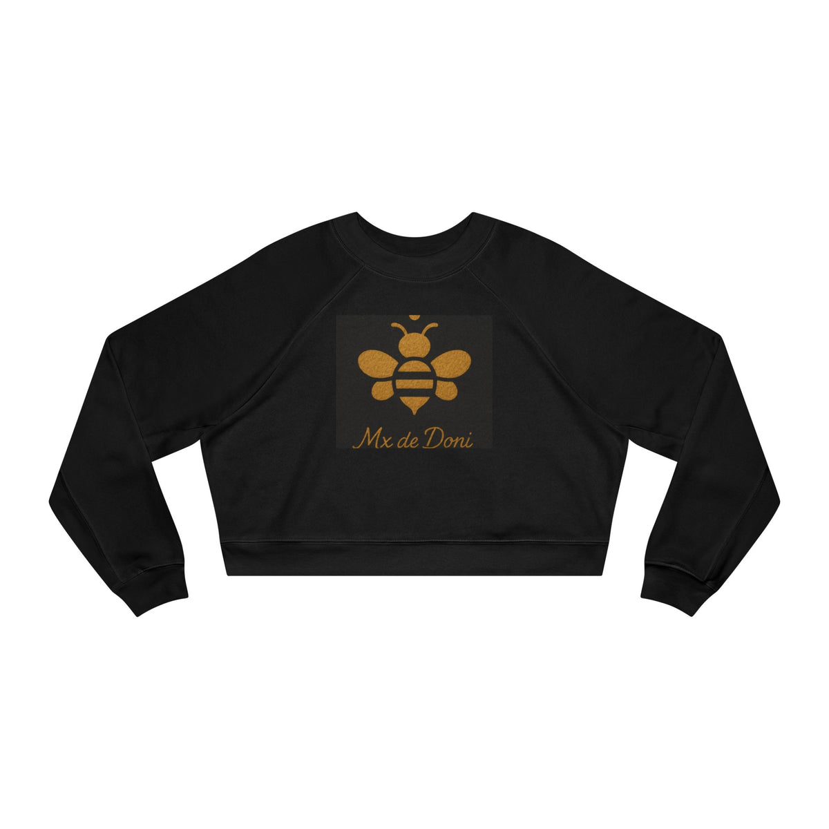 Bee-Inspired Women's Cropped Fleece Pullover, Cozy Sweatshirt, Fall Fashion, Casual Style, Gift for Her, Bee Lover Gift