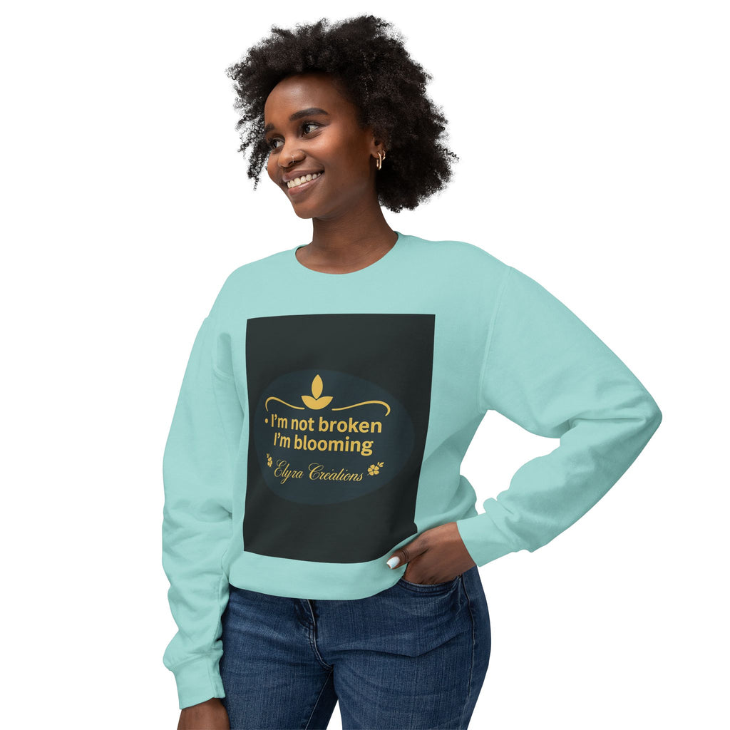 Flowering Flame Lightweight Crewneck Sweatshirt - Beauty, Strength, and Hope Shirt for Women