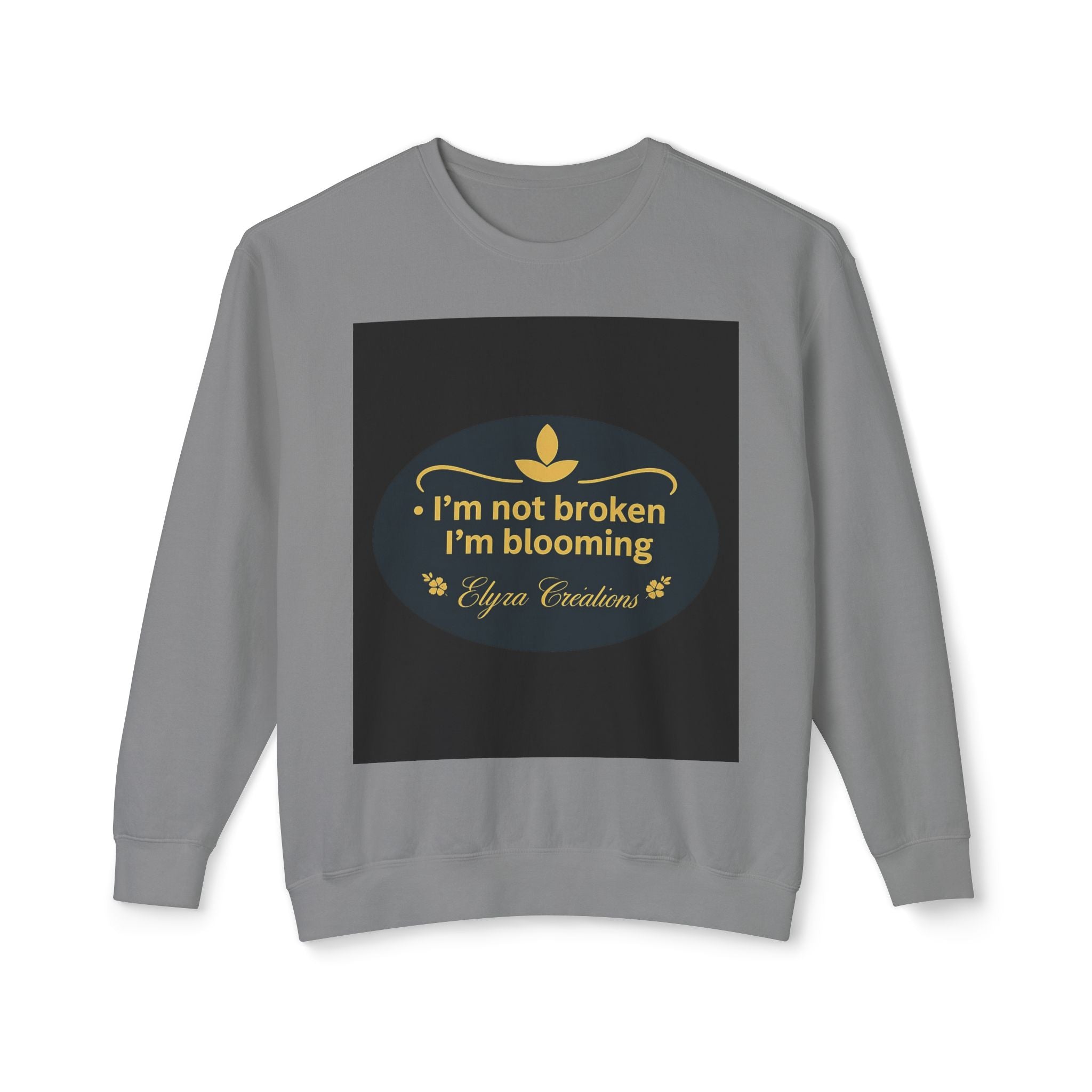Flowering Flame Lightweight Crewneck Sweatshirt - Beauty, Strength, and Hope Shirt for Women