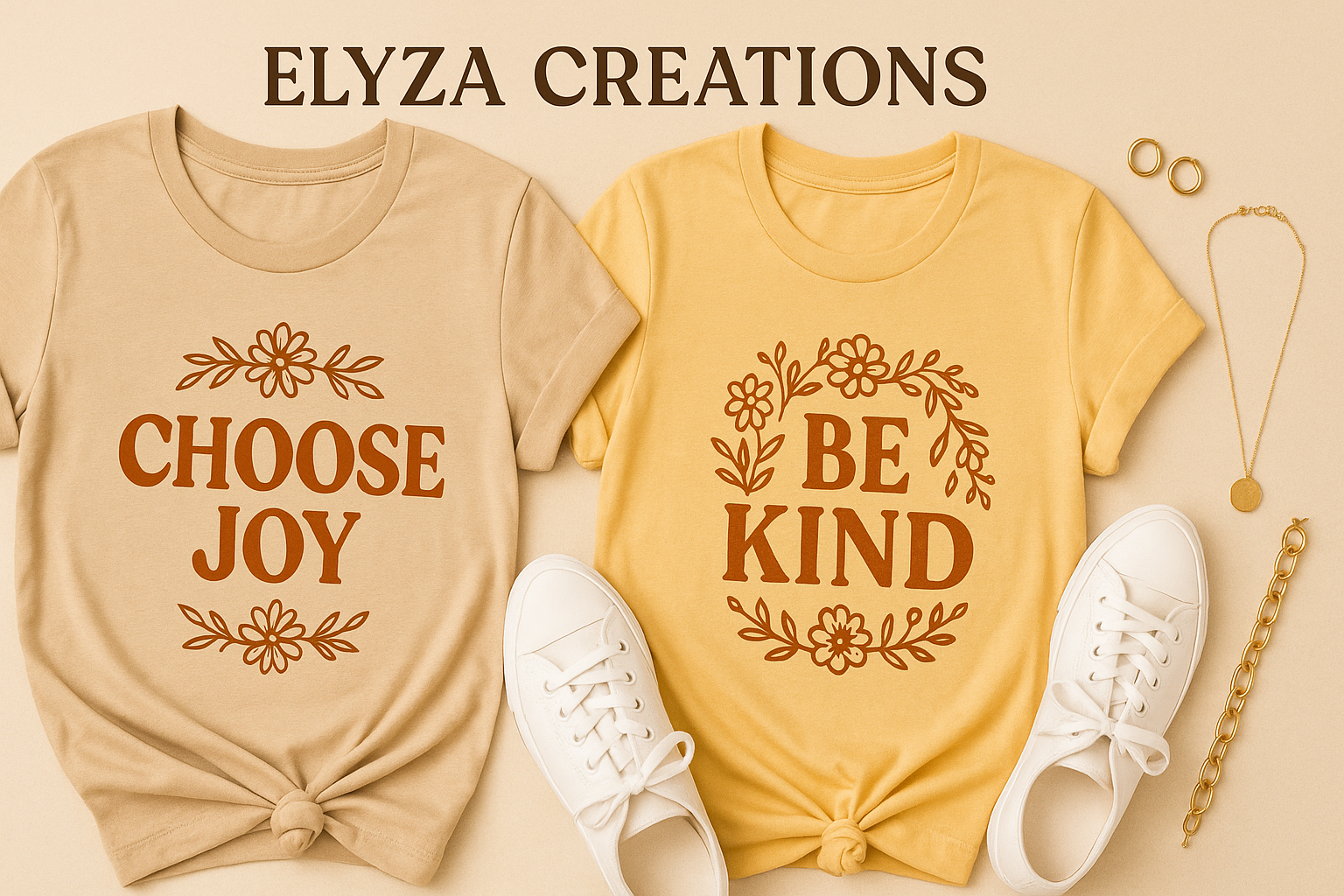 creer moi un image de 1930x1080 pixels mimimuim ak tshirt tenis bijoux et elyza creations